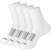 Hanes Men’s Socks Pack, 4-pair Pack, Absolute Run Cushioned Heel-shield Tab Moisture-wicking Men’s Socks(White – Mid Crew)