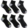 Hanes Men’s Socks Pack, 6-pack, Moves Performance Moisture-wicking Ankle Heel Shield & Ankle Socks, Breathable Mesh(Black/Gray – Ankle)
