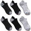 Hanes Men’s Socks Pack, 6-pack, Moves Performance Moisture-wicking Ankle Heel Shield & Ankle Socks, Breathable Mesh(Black/Gray 2 – Heel Shield)