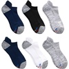 Hanes Men’s Socks Pack, 6-pack, Moves Performance Moisture-wicking Ankle Heel Shield & Ankle Socks, Breathable Mesh(Navy/Black – Heel Shield)