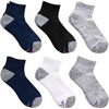 Hanes Men’s Socks Pack, 6-pack, Moves Performance Moisture-wicking Ankle Heel Shield & Ankle Socks, Breathable Mesh(White/Gray – Ankle)