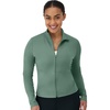 Hanes Women’s Jacket, Moves Full-Zip Workout Jacket, Moisture-Wicking Outwear, Soft & Stretchy Athletic Wear for Women(Herbal Olive Green)