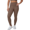 Hanes Womens Leggings Clothing, Moves 7/8 Soft Leggings with Pocket, Moisture Wicking Women’s Clothing, Pants, 25″ Inseam(Rustic Brown)