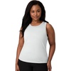 Hanes Women’s Moves Tank Top, Stretch Tank for Women, Moisture-Wicking Tank Top(White)