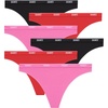 Hanes Women’s Moves Underwear, 360° Flex Stretch Panties, Smooth & Seamless Hipsters Bikinis Or Thongs, 6-pack(6pk Thong: Black X2/Red X2/Pink X2)