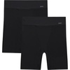 Hanes Women’s Moves Underwear, Anti-chafe Slip Shorts, Microfiber Slip Shorts for Women, 2-pack(Black/Black)