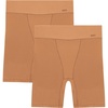 Hanes Women’s Moves Underwear, Anti-chafe Slip Shorts, Microfiber Slip Shorts for Women, 2-pack(Warm Almond/Warm Almond)