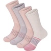 Hanes Women’s Non-binding Crew Socks, Absolute Wellness Non-restrictive Cushioned Socks for Women, 4-pack(Pink/Tan/Green)