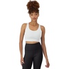 Hanes Women’s Racerback Sports Bra, Moisture-Wicking Stretch Activewear(White)