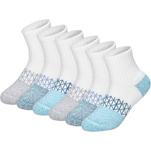 Hanes Boy’s Socks, Ankle, Crew, & No Show 6-pack, Absolute Active Cushioned Sports Socks for Boys, Moisture-wicking Athletic(Blue/White – Ankle)