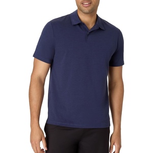 Hanes Men’s Moves Performance Polo, Short Sleeve Polo Shirt for Men, Moisture-Wicking(Imperial Indigo Heather)