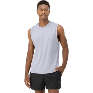 Hanes Men’s Moves Tank, Performance Tank for Men, Moisture-Wicking Tank Top, 4-Way Stretch(Tubing Grey)