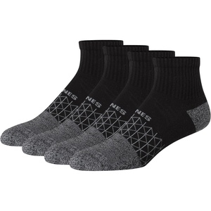 Hanes Men’s Socks, Absolute Comfort Cushioned Moisture-wicking Seamless Toe, 4 Pack, Ankle, Crew and Heel Shield Socks(Black – Ankle)