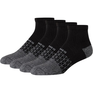 Hanes Men’s Socks, Absolute Comfort Cushioned Moisture-wicking Seamless Toe, 4 Pack, Ankle, Crew and Heel Shield Socks(Black/Gray – Ankle)