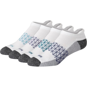 Hanes Men’s Socks, Absolute Comfort Cushioned Moisture-wicking Seamless Toe, 4 Pack, Ankle, Crew and Heel Shield Socks(White/Gray Foot – Heel Shield)