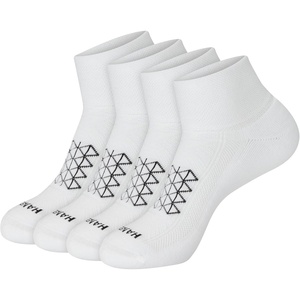 Hanes Men’s Socks Pack, 4-pair Pack, Absolute Run Cushioned Heel-shield Tab Moisture-wicking Men’s Socks(White – Ankle)