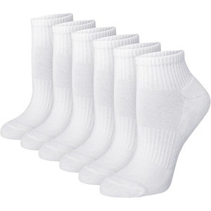 Hanes Women’s Moves Ankle Socks, Performance Socks for Women, X-Temp, Cushioned with Arch Support(White)