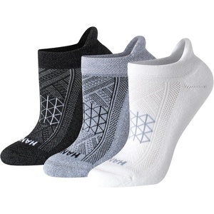 Hanes Women’s No Show Running Socks, Absolute Run Socks, Breathable No Show Tab Socks for Running, 4-pack(Black/Gray/White – 3 Pack)