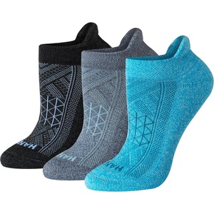 Hanes Women’s No Show Running Socks, Absolute Run Socks, Breathable No Show Tab Socks for Running, 4-pack(Blue Assortment – 3 Pack)