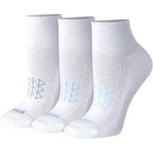 Hanes Women’s No Show Running Socks, Absolute Run Socks, Breathable No Show Tab Socks for Running, 4-pack(White Assorted – 3 Pack)