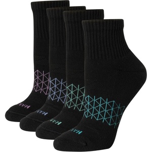 Hanes Women’s Socks, 4-pack, Absolute Active Cushioned Moisture-wicking Best Women’s Socks, Crew, Ankle and No Show(Black)