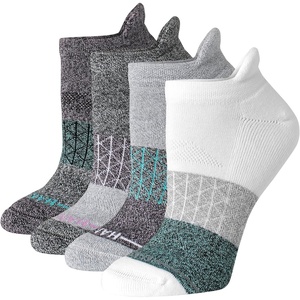 Hanes Women’s Socks, 4-pack, Absolute Active Cushioned Moisture-wicking Best Women’s Socks, Crew, Ankle and No Show(Pink/Turquoise)