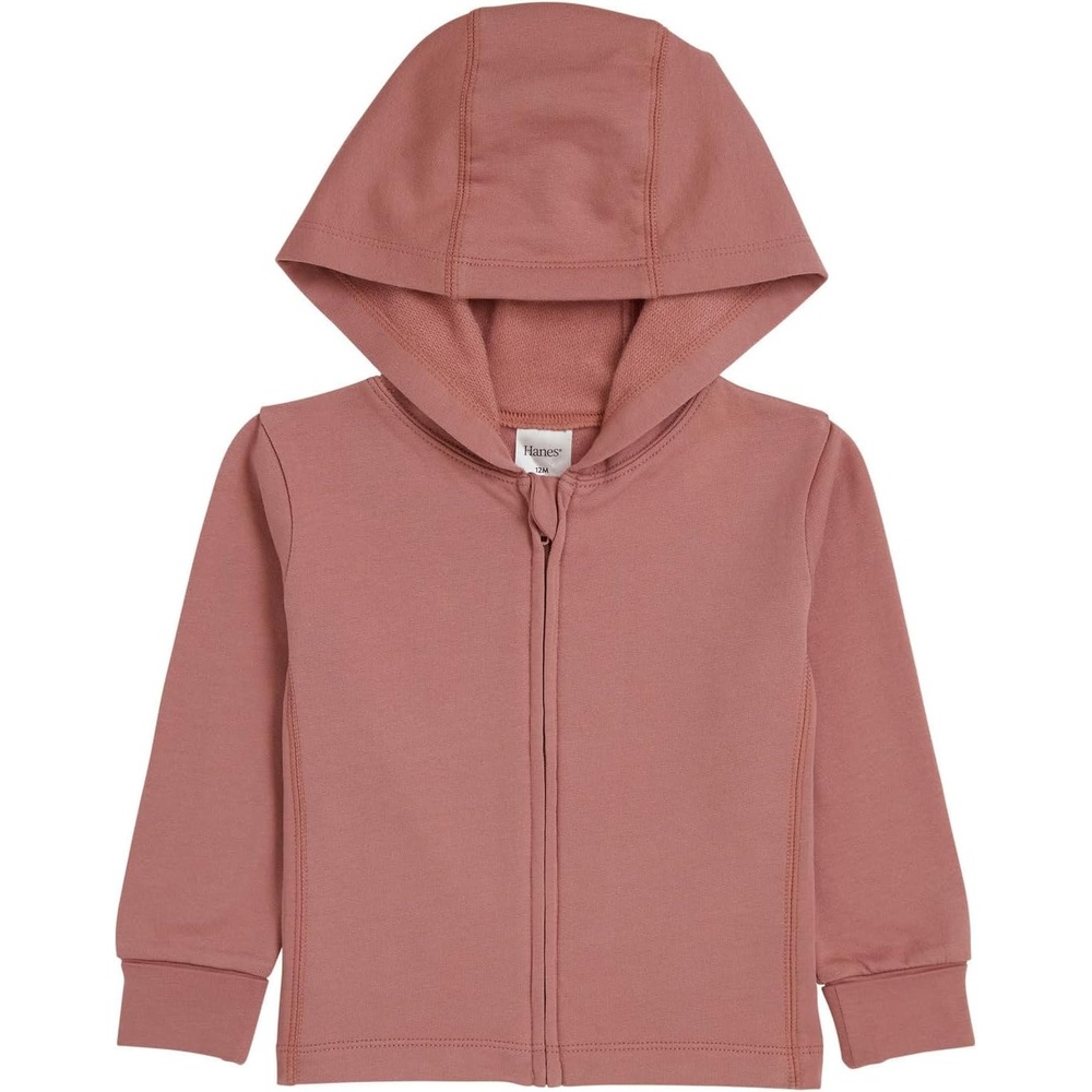 image:imageHanes Baby Pure Comfort French Terry Hoodie Infant Fullzip Hooded Jacket Unisex 2packMisted Rose
