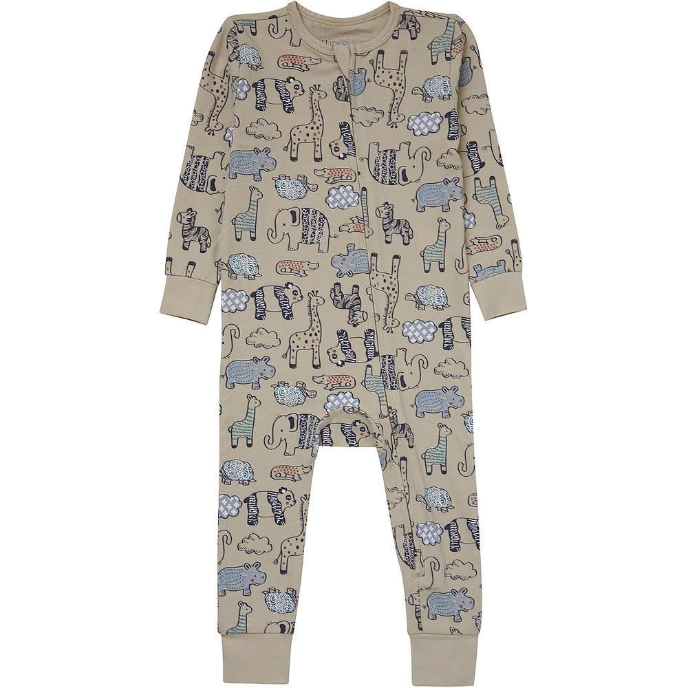 image:imageHanes Baby Pure Comfort Organic Long Sleeve Footless Sleep N Play Infant Playsuit Boys amp GirlsBeige Wild
