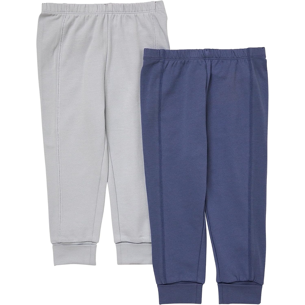 image:imageHanes BabyBoys Pure Comfort Baby French Terry Joggers Baby Girl and Baby Boy Pants 2PackSilverBlue