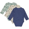 Hanes Baby Pure Comfort Long Sleeve Bodysuits, Infant Bodysuits, Boys & Girls, 3-pack(Green/Beige/Blue)
