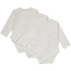 Hanes Baby Pure Comfort Long Sleeve Bodysuits, Infant Bodysuits, Boys & Girls, 3-pack(White 002)