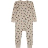 Hanes Baby Pure Comfort Organic Long Sleeve Footless Sleep N’ Play, Infant Playsuit, Boys & Girls(Beige Woodland)