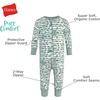 Hanes Baby Pure Comfort Organic Long Sleeve Footless Sleep N’ Play, Infant Playsuit, Boys & Girls(Blush)