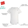 Hanes Baby Pure Comfort Short Sleeve Bodysuits, Infant Bodysuits, Boys & Girls, 3-pack(White 002)
