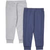 Hanes Baby-Boys Pure Comfort Baby French Terry Joggers, Baby Girl and Baby Boy Pants, 2-Pack(Silver/Blue)