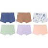 Hanes Girls’ Period Underwear Hipsters, Boxer Briefs, Boyshorts, 4 or 6 Pack, Comfort Period Panties, Moderate Protection(Lavender  Violet  Purple  Pink  Earthen Tan  Celadon)