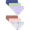 Hanes Girls’ Period Underwear Hipsters, Boxer Briefs, Boyshorts, 4 or 6 Pack, Comfort Period Panties, Moderate Protection(Purple Flowers  Pink  Earthen Tan  Lavender  Celadon)