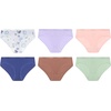 Hanes Girls’ Period Underwear Hipsters, Boxer Briefs, Boyshorts, 4 or 6 Pack, Comfort Period Panties, Moderate Protection(Purple Flowers  Pink  Earthen Tan  Lavender  Celadon)