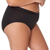 Hanes Women’s Just My Size Comfort, Period. Brief Period Underwear, Super Leaks, 2-pack (Plus Sizes)(Pecan/Black)