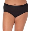 Hanes Women’s Just My Size Comfort, Period. Brief Period Underwear, Super Leaks, 2-pack (Plus Sizes)(Pecan/Black)