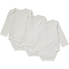 Hanes Baby Pure Comfort Long Sleeve Bodysuits, Infant Bodysuits, Boys & Girls, 3-pack(White 002)