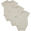 Hanes Baby Pure Comfort Short Sleeve Bodysuits, Infant Bodysuits, Boys & Girls, 3-pack(Mushroom Beige)