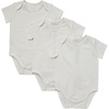 Hanes Baby Pure Comfort Short Sleeve Bodysuits, Infant Bodysuits, Boys & Girls, 3-pack(White 002)