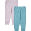 Hanes Baby-Boys Pure Comfort Baby French Terry Joggers, Baby Girl and Baby Boy Pants, 2-Pack(Purple/Blue)
