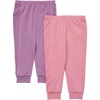 Hanes Baby-Boys Pure Comfort Baby French Terry Joggers, Baby Girl and Baby Boy Pants, 2-Pack(Purple/Rose)