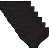 Hanes Girls’ Period Underwear Hipsters, Boxer Briefs, Boyshorts, 4 or 6 Pack, Comfort Period Panties, Moderate Protection(Black – 6 Pack)