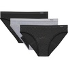 Hanes Women’s Comfort, Period. Underwear, Bikini Period Underwear, Super Leaks Period Underwear, 3-pack(3-pack Bikinis  Black/Dot Print/Concrete Heather)