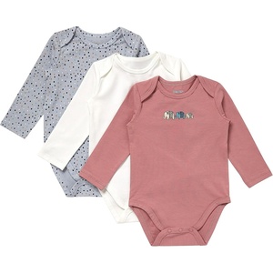 Hanes Baby Pure Comfort Long Sleeve Bodysuits, Infant Bodysuits, Boys & Girls, 3-pack(Silver/Beige/Rust)