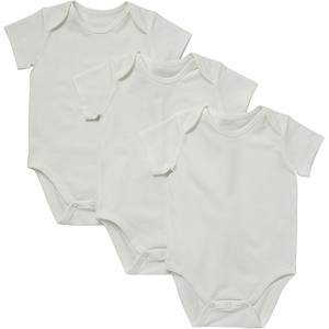 Hanes Baby Pure Comfort Short Sleeve Bodysuits, Infant Bodysuits, Boys & Girls, 3-pack(White 002)