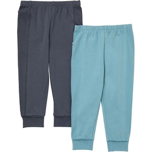 Hanes Baby-Boys Pure Comfort Baby French Terry Joggers, Baby Girl and Baby Boy Pants, 2-Pack(Grey/Blue)
